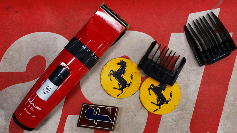 Illustration for article titled I Let A Ferrari Mechanic Shave My Head With Ferrari Clippers